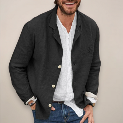 Men's Relaxed Fit Blazer | Casual Summer Linen Style