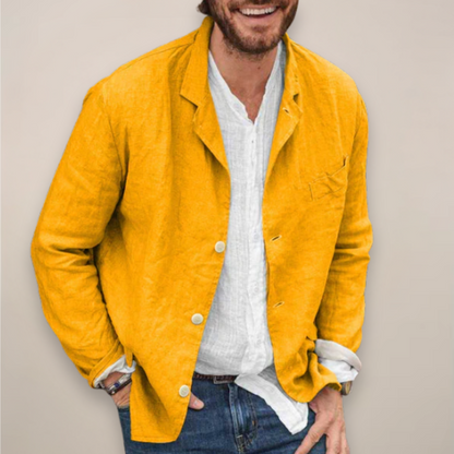 Men's Relaxed Fit Blazer | Casual Summer Linen Style