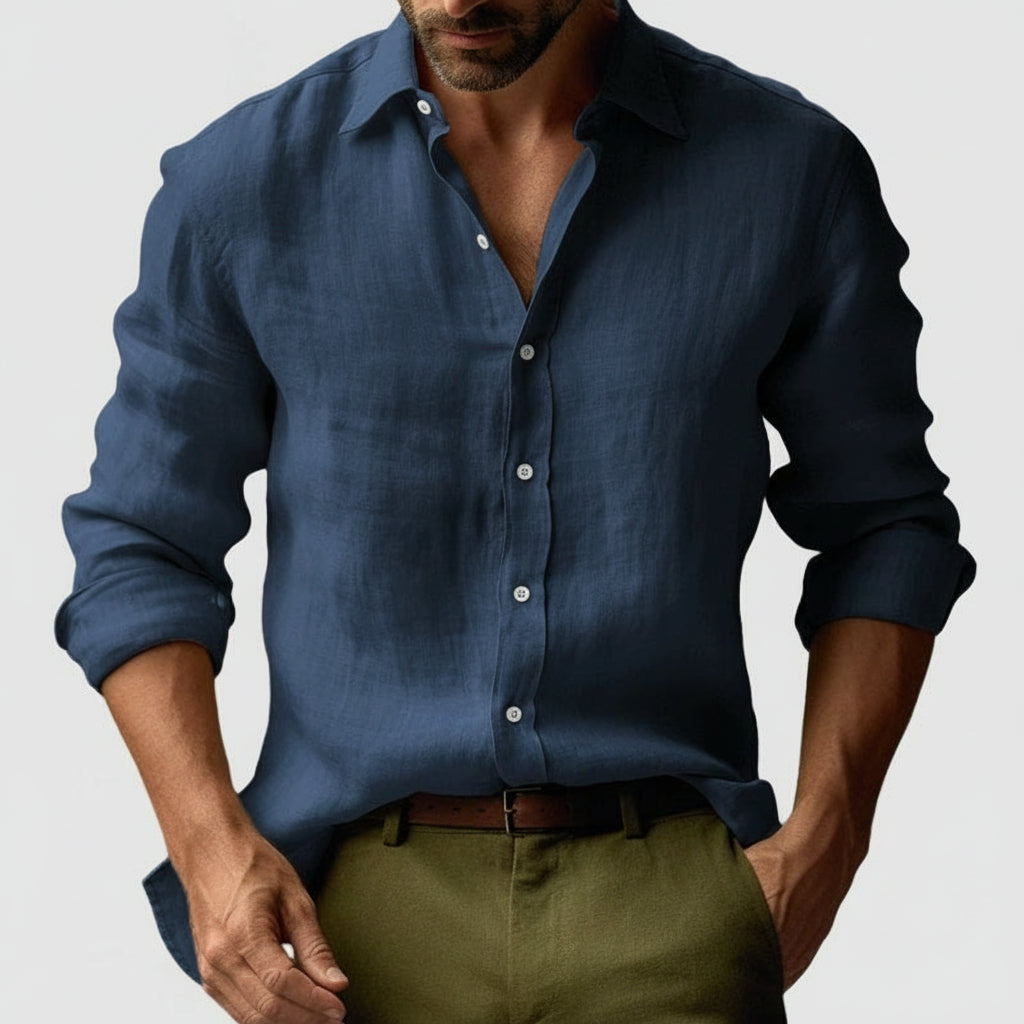 Men's Vintage Button-Up Shirt | Casual Summer Essential