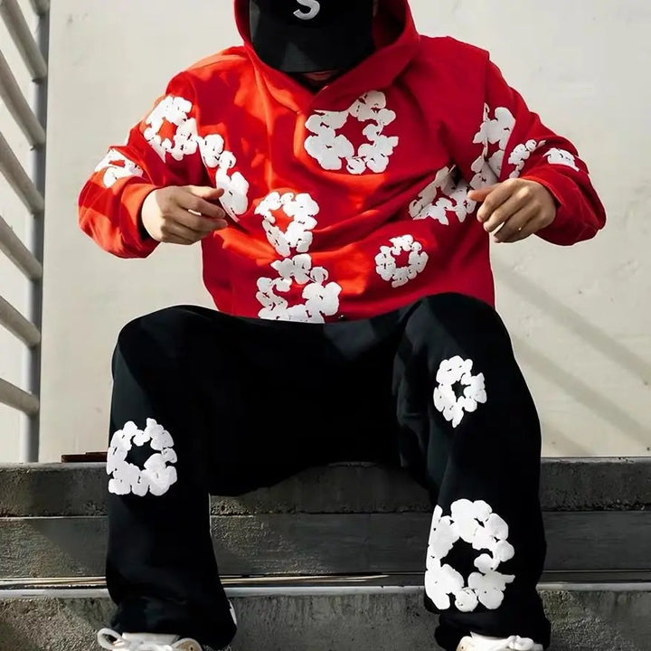 Unisex Floral Print Tracksuit Set