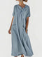 Women's Maxi Summer Dress | Bow Detail & Front Pockets