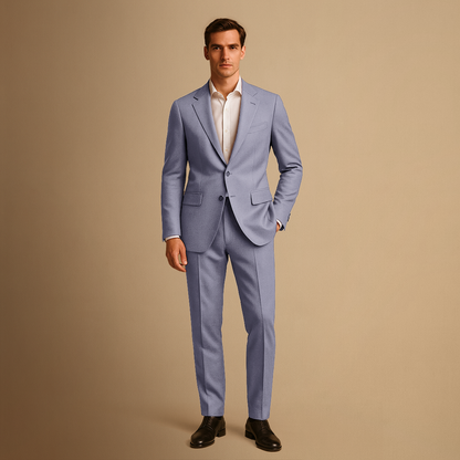 Men's Lightweight Two-Piece Slim Fit Suit | Smart Casual Style