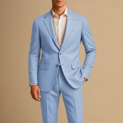Men's Lightweight Two-Piece Slim Fit Suit | Smart Casual Style