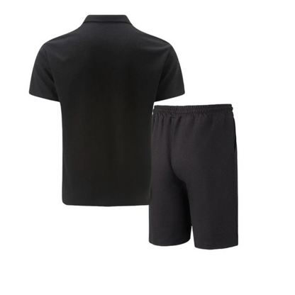 Men's Zip Polo Co-Ord Set | Matching Shorts Summer Outfit