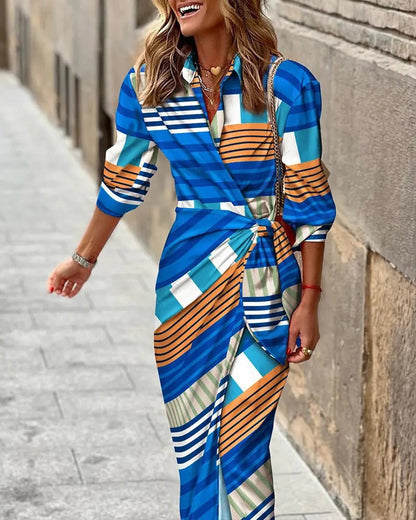 Women's Summer Wrap Dress | Collar Detail