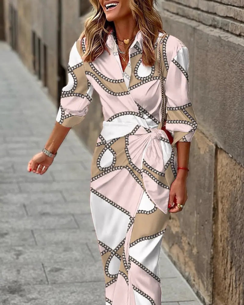 Women's Summer Wrap Dress | Collar Detail