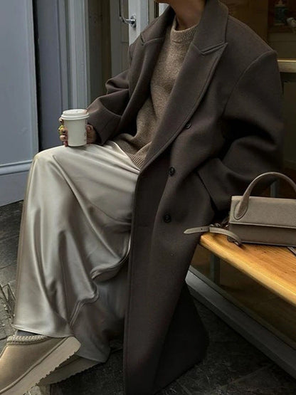Women's Oversized Double-Breasted Coat | Effortless Everyday Layering