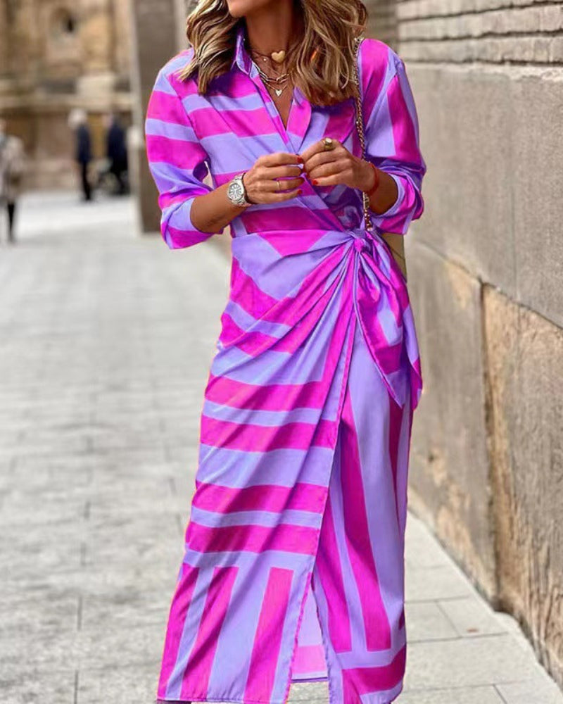 Women's Summer Wrap Dress | Collar Detail
