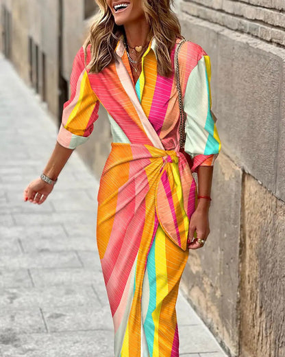 Women's Summer Wrap Dress | Collar Detail