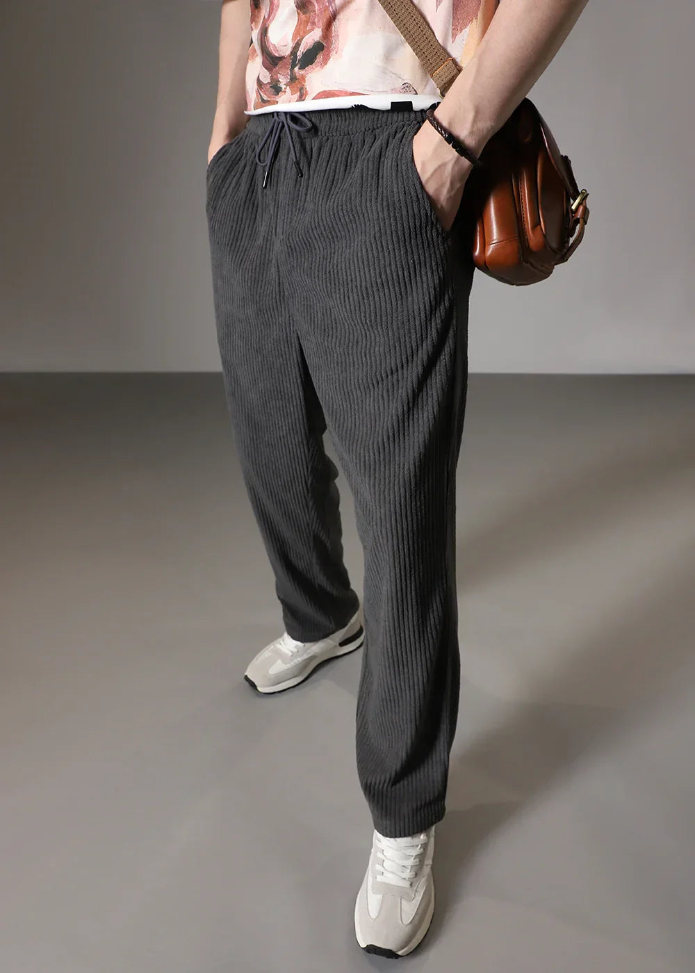 Women's Ribbed Trousers | Soft Stretch Everyday Fit