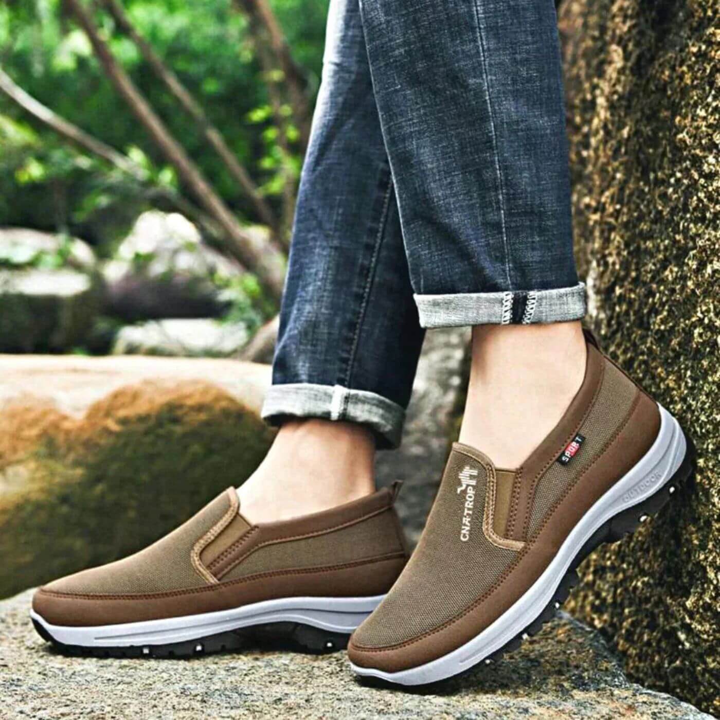 Men's Ergonomic Slip-On Comfort Shoes | Wide Fit Walking Shoes