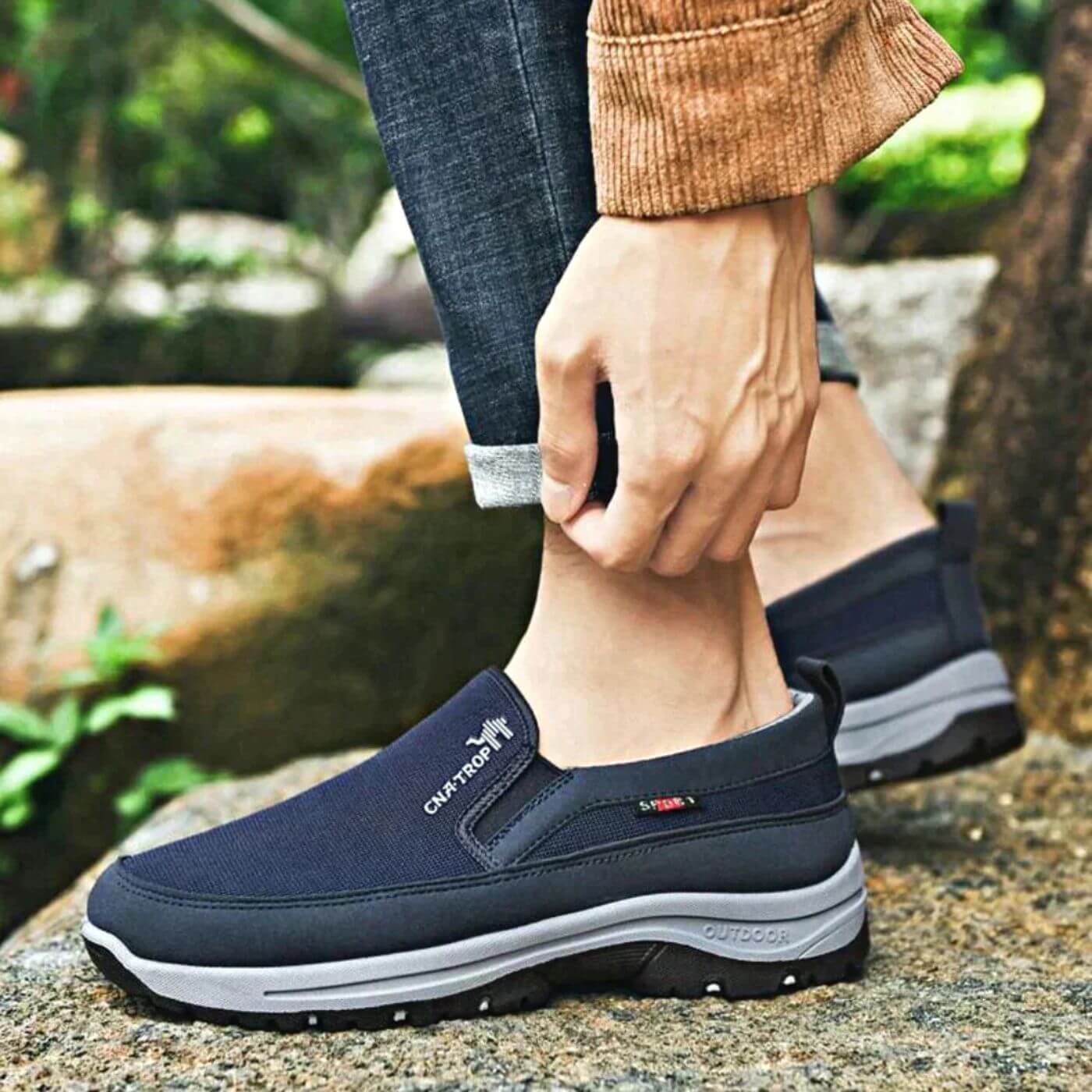 Men's Ergonomic Slip-On Comfort Shoes | Wide Fit Walking Shoes