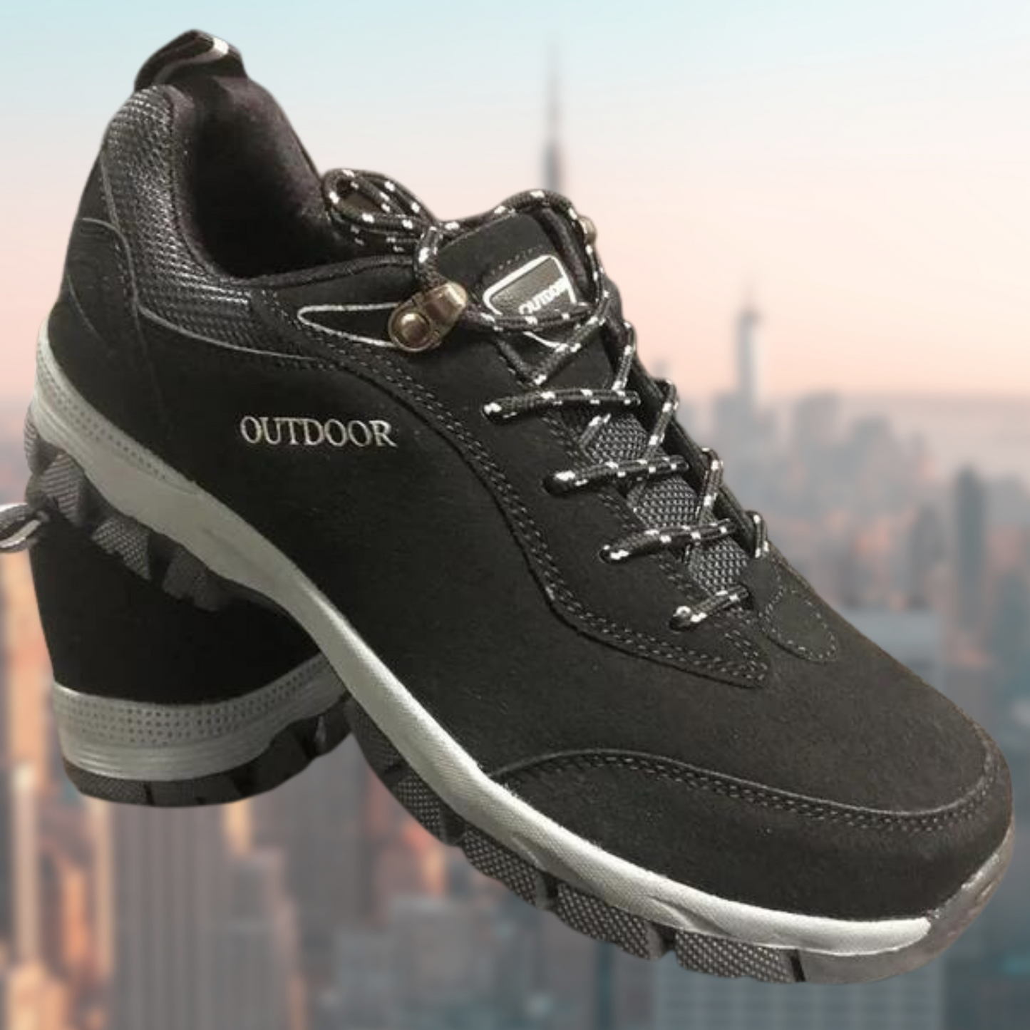 Men's Non-Slip Outdoor Comfort Shoes | Lace-Up Suede Style Walking Shoes