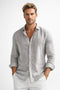 Men's Linen Style Shirt | Lightweight Breathable Casual Fit