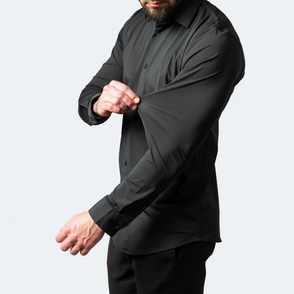 Men's Stretch Dress Shirt | Wrinkle-Free Non-Iron Fabric