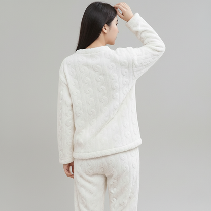 Women’s Thickened Flannel Pajama Set