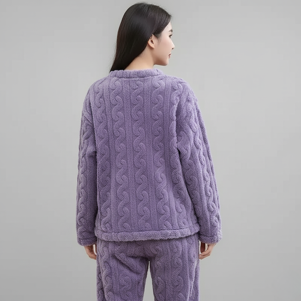 Women’s Thickened Flannel Pajama Set