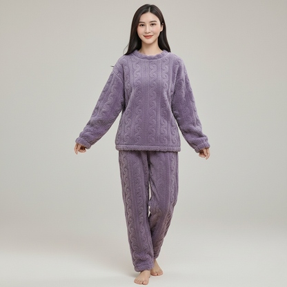 Women’s Thickened Flannel Pajama Set