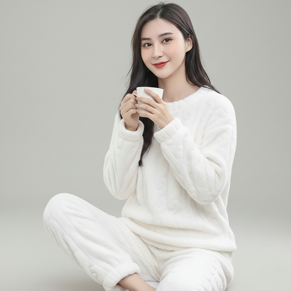 Women’s Thickened Flannel Pajama Set