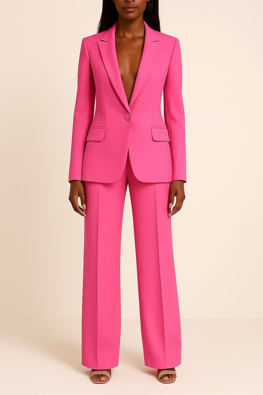 Women's Tailored Blazer Suit Set | Two-Piece Office Wear
