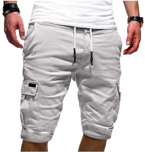 Men's Cargo Shorts | Multi-Pocket Drawstring Summer Shorts