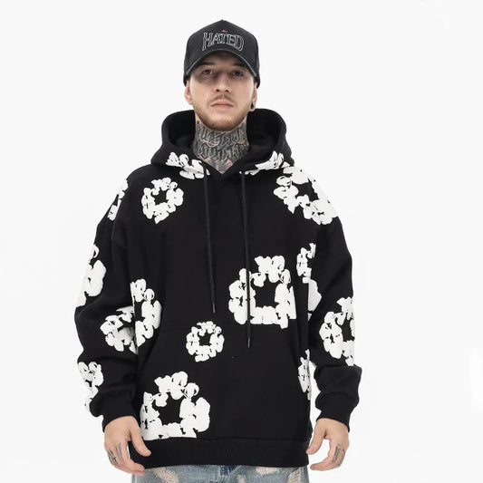 Men's Casual Denim-Style Hoodie