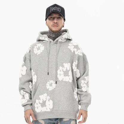 Men's Casual Denim-Style Hoodie