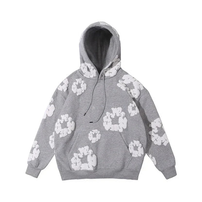 Men's Casual Denim-Style Hoodie