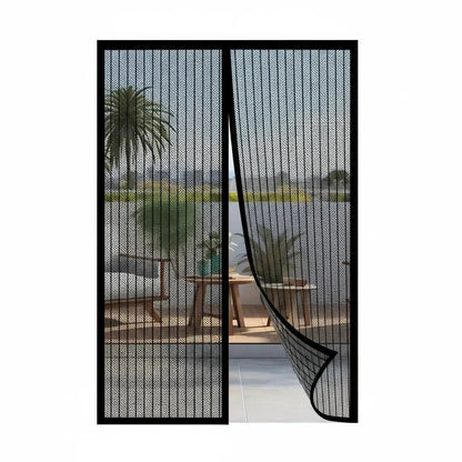 Magnetic Door Screen Curtain | Auto-Closing Mesh Insect Guard
