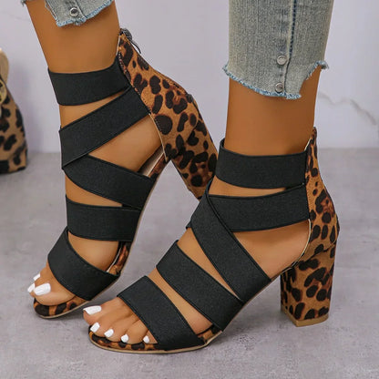 Women's Wrap Block Heel Sandals | Elegant Summer