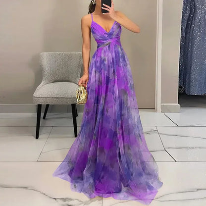 Women's Floral Maxi Dress | V-Neck Wedding Guest Style
