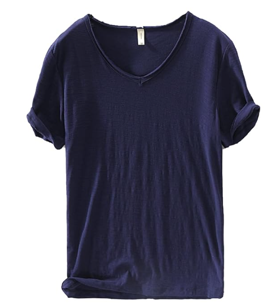Men's V-Neck T-Shirt | Lightweight Casual Short-Sleeve