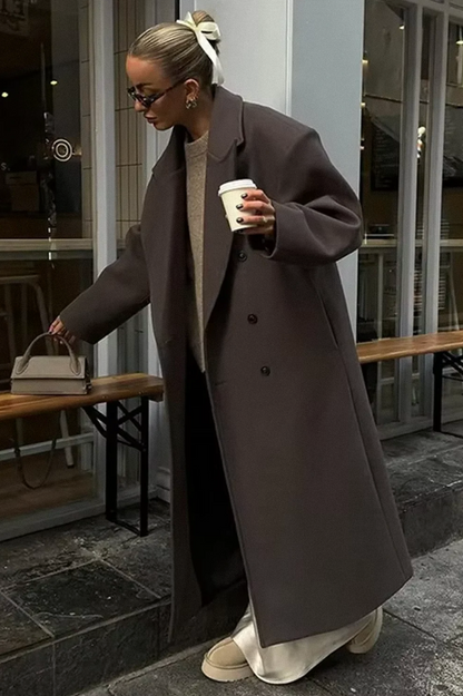 Women's Oversized Double-Breasted Coat | Effortless Everyday Layering