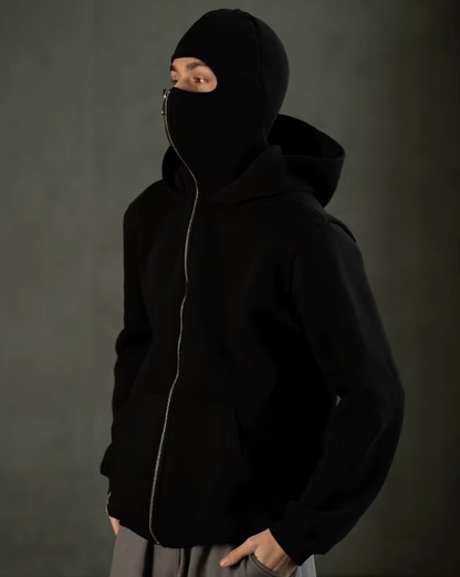 Unisex Mask Hoodie | Wind-Resistant Outdoor Streetwear