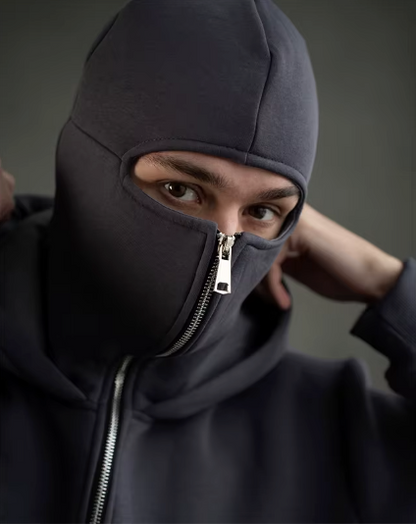 Unisex Mask Hoodie | Wind-Resistant Outdoor Streetwear
