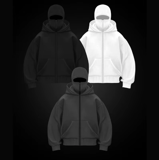 Unisex Mask Hoodie | Wind-Resistant Outdoor Streetwear