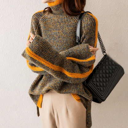 Women’s Chunky Knit Turtleneck Sweater | Wool Blend