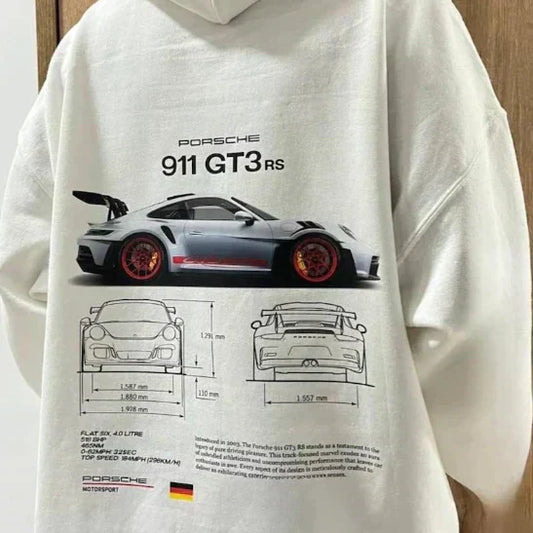 Men's Racing Print Hoodie | Graphic Pullover