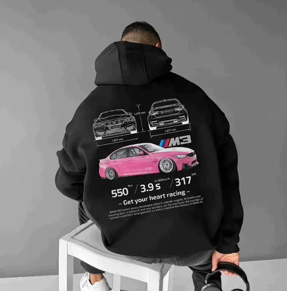Men's Racing Print Hoodie | Graphic Pullover