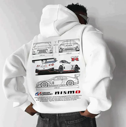 Men's Racing Print Hoodie | Graphic Pullover