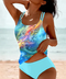 Women's Tankini Set | Built-In Cups Adjustable Straps