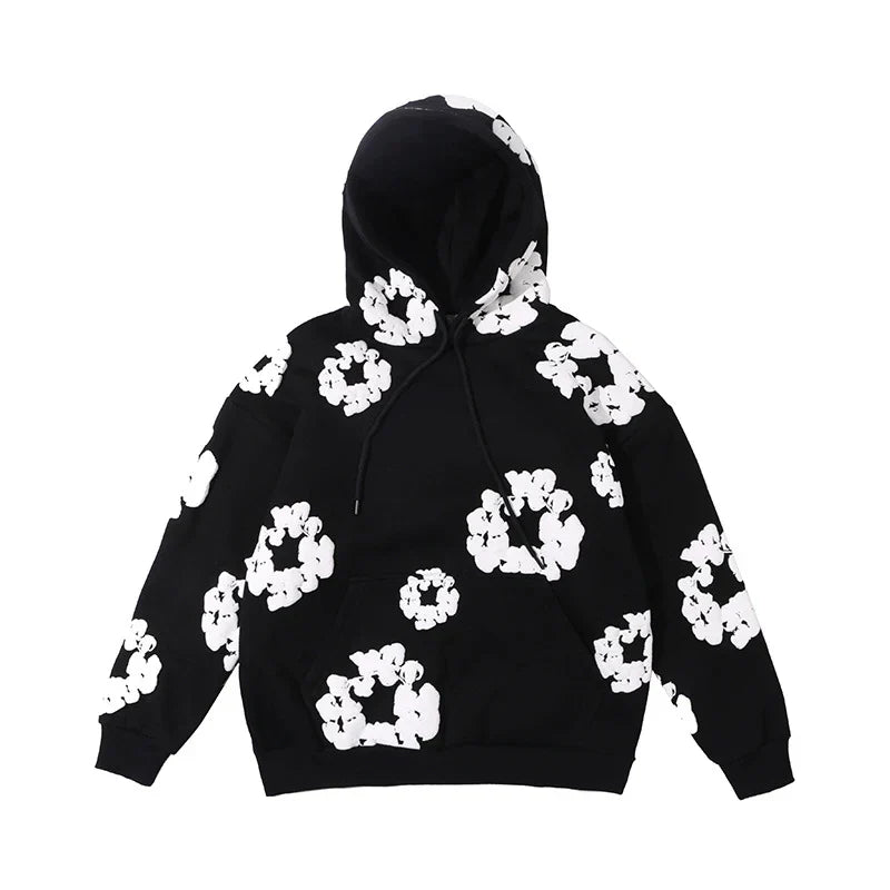 Men's Casual Denim-Style Hoodie