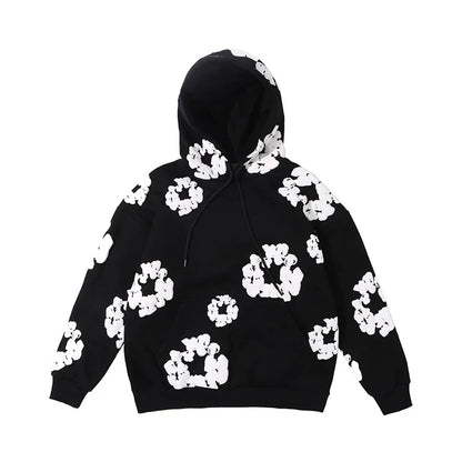 Men's Casual Denim-Style Hoodie