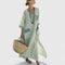 Women's Boho Midi Dress with Pockets