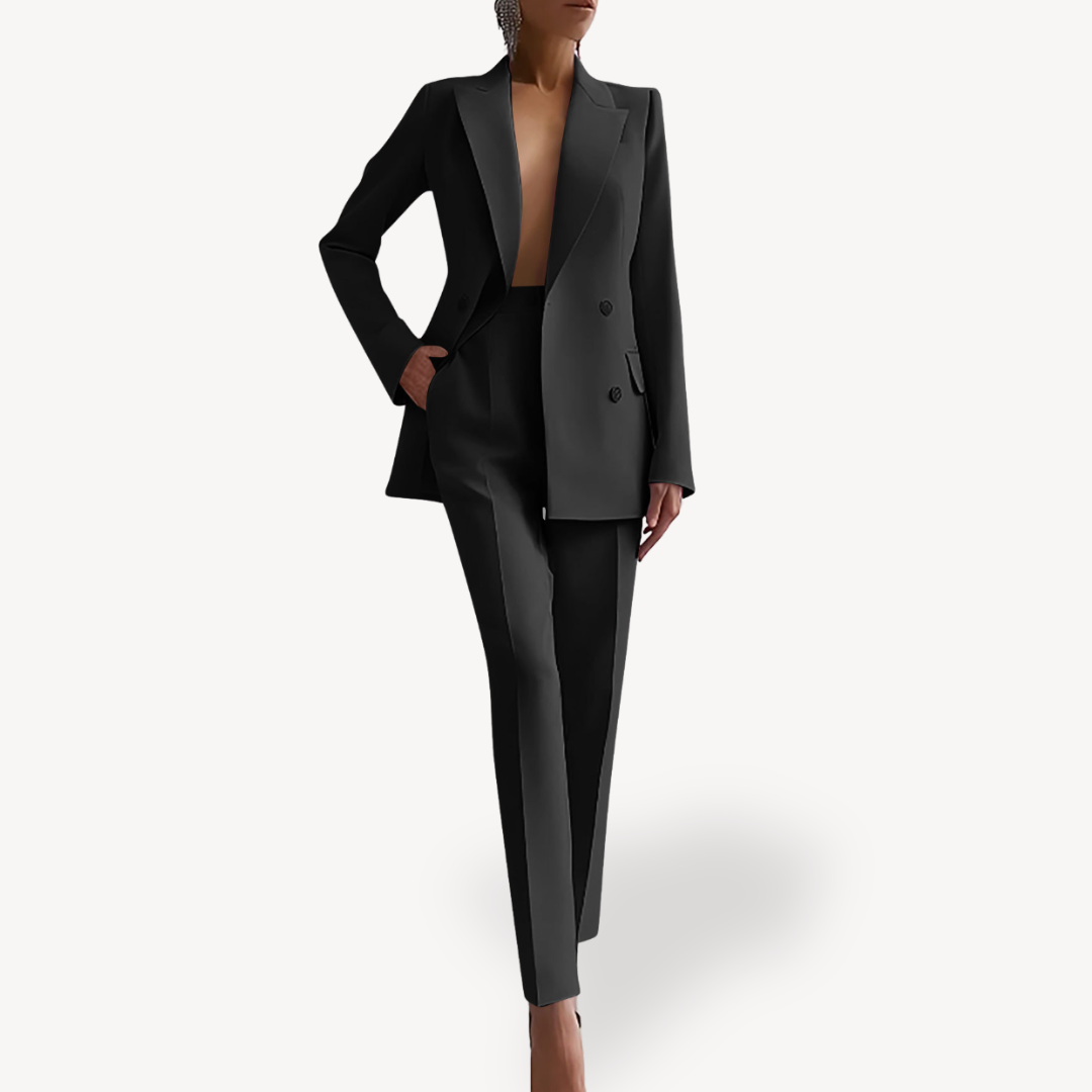 Women's Two-Piece Suit Set | Elegant Blazer & Trousers Outfit