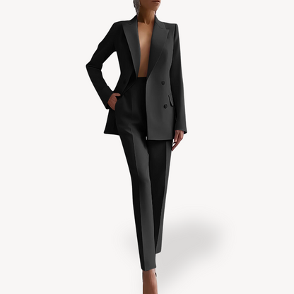 Women's Two-Piece Suit Set | Elegant Blazer & Trousers Outfit