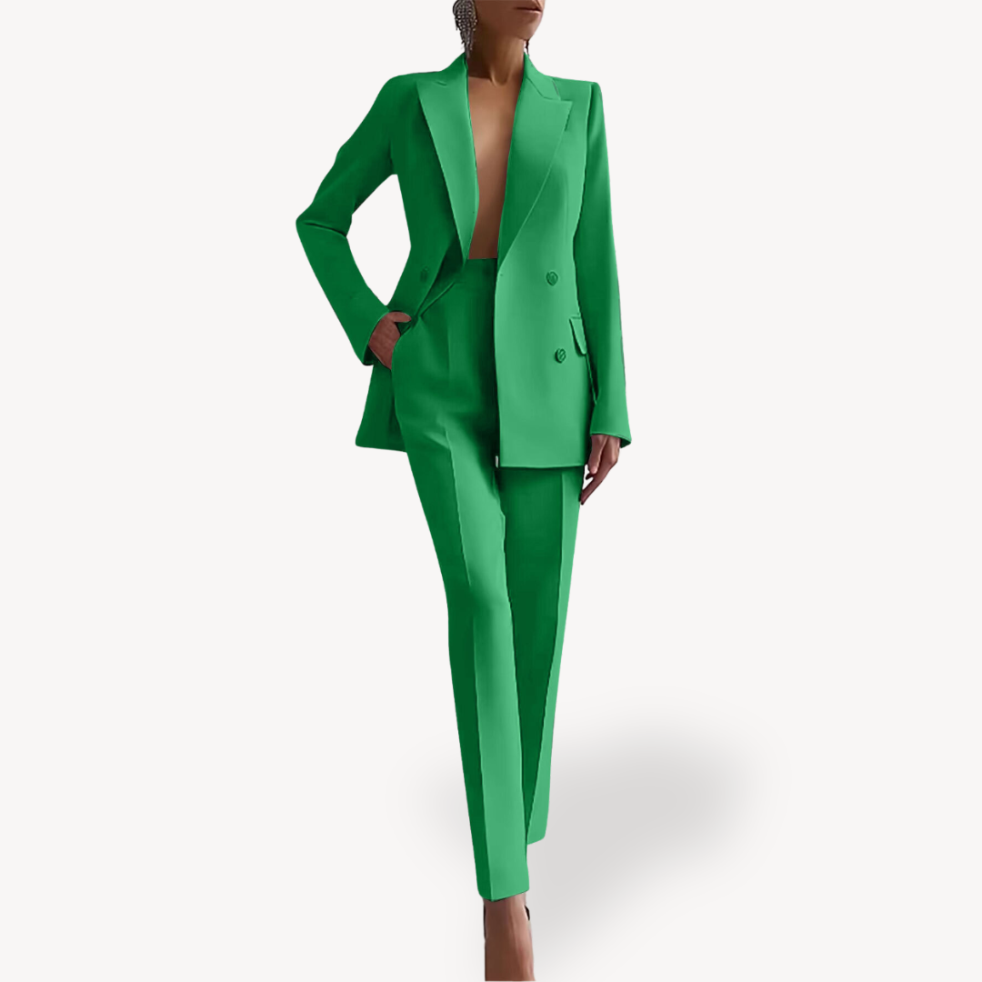 Women's Two-Piece Suit Set | Elegant Blazer & Trousers Outfit
