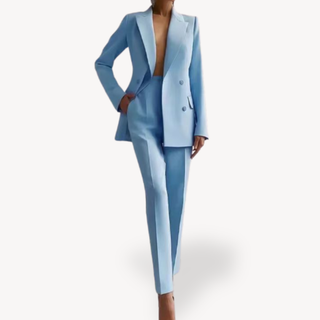 Women's Two-Piece Suit Set | Elegant Blazer & Trousers Outfit