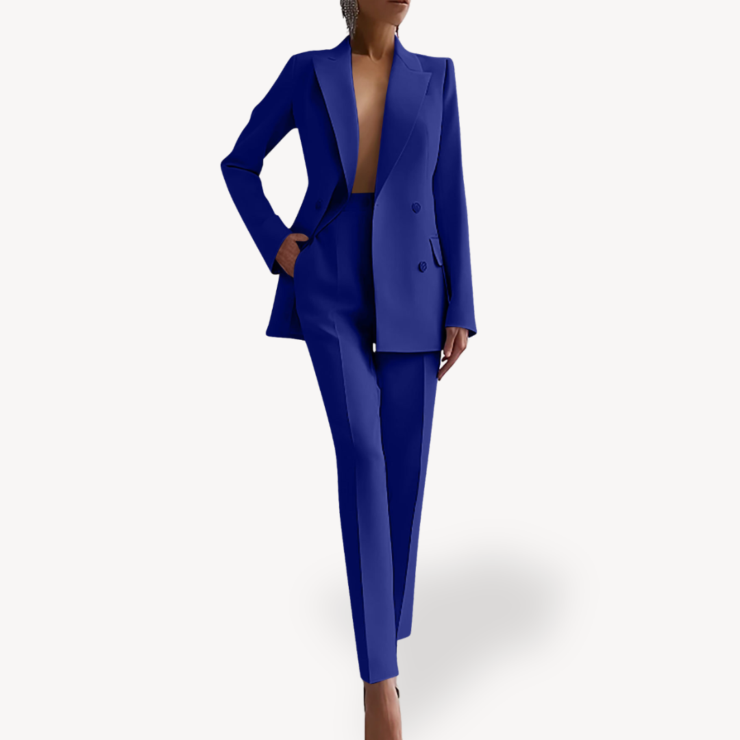 Women's Two-Piece Suit Set | Elegant Blazer & Trousers Outfit