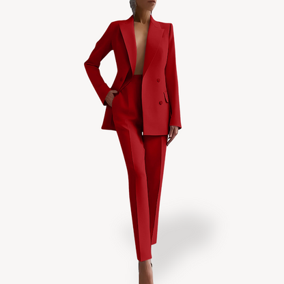 Women's Two-Piece Suit Set | Elegant Blazer & Trousers Outfit